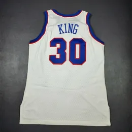 Chen37 rare Basketball Jersey Men Youth women Vintage Bernard King Champion 1991 Bullets Game Worn Issued retro High School Size S-5XL custom any name or number