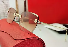 Klasyczne mężczyźni okulary przeciwsłoneczne Kobiety projektant unisex soczewki rozcięcie krawędzi Pokaż indywidualność sprzętowy rzemiosło luksusowy metal biznesowy