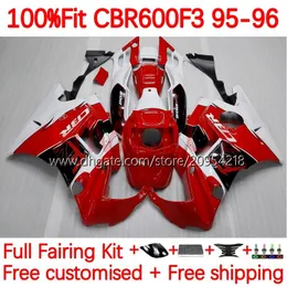 Honda CBR600 CBR 600 F3 FS CC 600F3 95-98 141NO.7 600FS 600CC CBR600F3 95 96 97 98 CBR600-F3 CBR600FS 1996 1997 1998 OEM 페어링 화이트 레드