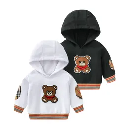 Nya hoodies barns höst och vinterhuvtröja förtjockad barnkläder pullover tecknad all-match liten jacka tröjor