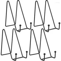 Takı Torbaları Çantalar 4 Pack 6 inç metal resim standı dekoratif plaka tutucu ekran PO çerçeve şövalyesi sanat kitabı tablet siyah wy