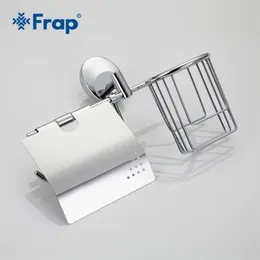 FRAP NYA 1SET ROINELESS STÅL KASSIT Toalettpappershållare med hyllutrymme aluminiummonteringssäte badrumstillbehör F1603-1 T200425