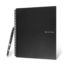 ElfinBook 2 Drop ElfinBook 2消去可能な再利用可能スマートマイクロ波ノートブックWave Cloud Erase Notepad Note Pen Pen 220401