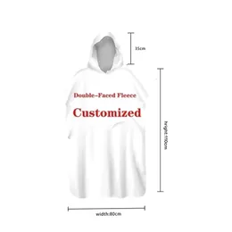 3D Customized Po Cape Hooded Bath Sport Beach Robe Poncho Surf Adults Kids Fast Quick Dry Bathrobe Beachwear Towel 220616