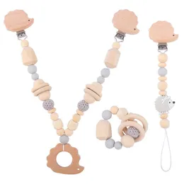 Baby products Hemu molar Bracelet children's toy hedgehog cart chain three piece set creative pacifier Chain Pendant