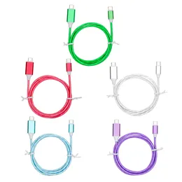 كبلات من النوع C المزدوج C Cables PD شحن سريع USB-C إلى شاحن كابل من النوع C لـ Huawei Xiaomi Samsung OnePlus الهاتف المحمول