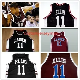 NC01 Monta Ellis Jerseys #11 Lanier High School Basketball Jersey Black Mens Mens Made Made Size S-5XL