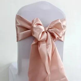 Coperture per sedie telai in prua in raso sedia da sposa cravatte farfalla a farfalla per la decorazione del banchetto per eventi per feste