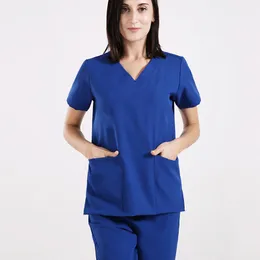 EITHEXU Kvinnors tvådelade byxor och toppar högkvalitativa sjuksköterska uniformer Medicinska anpassade omvårdnadskrubbar uniformer