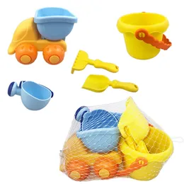 1 مجموعة Sand Beach Toy Bucket Spade Shovel Rake Car Kids Tool Tool Tools Outdoor Boys Girls Toys 220715