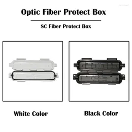 Glasfaser-Ausrüstungsteile, SC-Schutzbox, weiß/schwarz, ohne UPC/APC-Adapter, FTTH-Ethernet-Netzwerk, Glasfaser
