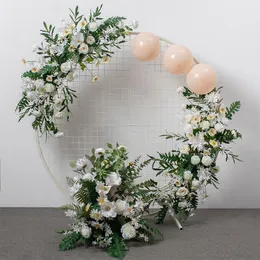 Decoratieve bloemen kransen muur bruiloft weggids boog podium lay -out raam po studio pography lead home decoratie im869deco