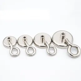 Super Strong Neodymium Magnet Hooks Pot Fishing Salvage Magnet-Neodymium Round Powerful Magnetic Hook Sea Fishing Magnets Searcher SN4459