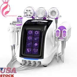 USstock 9 in1 Ultrasonic Slimming Machine Weight Loss Cavitation 2.5 Vacuum Microcurrent RF Spa