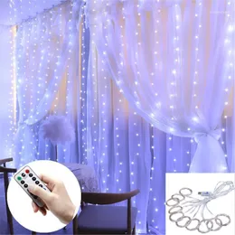 Dekoracje świąteczne Wesołych Navidad Noel 2022 Curtain Light String Led Fairy Tale Garland for Home Decoration Xmas