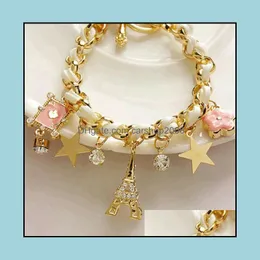 Bracelets de charme j￳ias moda eiffel Tower estrelas flor cora￧￣o amor branco praia sexy tornozinha use dupla entrega 2021 sk8ex