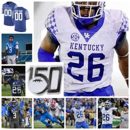 희귀 kentucky wildcats 대학 축구 유니폼 88 제프 밴 참고 Allen Dailey Jr. 97 아트 아직도 조쉬 알리 20 Kavosiey 연기 사용자 정의 스티치