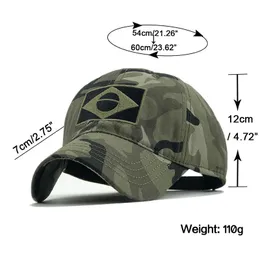 Fashion Brazil Flag Baseball Caps Cool Mens Camouflage Flags Ebroidery Army Cap Women Outdoor Sun Hat 3 Colors