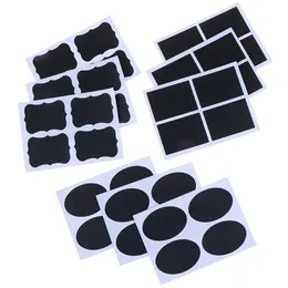 Gift Wrap 36pcs/set 5x3.5cm Erasable Blackboard Sticker Craft Kitchen Jars Organizer Labels Chalkboard Chalk Board Black