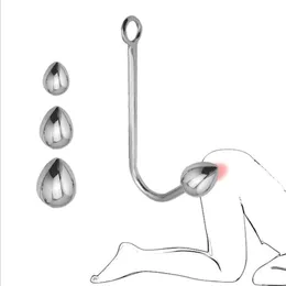 Small medium large ball head for choose metal anal hook butt plug dilator alluminum alloy prostate massager sexy toy male