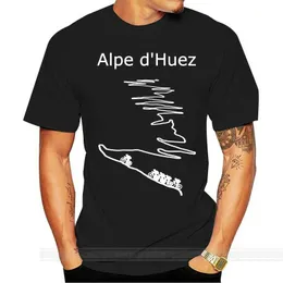 メンズTシャツAlpe D Huez in FranceサイクリングシャツTシャツoネックヒップスターTシャツファッションコットンブランドTeishirt