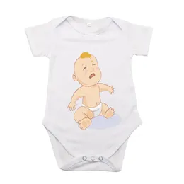 Sublimacja Body Body White Home Tekstylne Półki 100% Poliester Baby Tkaniny Krótki Rękaw Wartie garnitur do noworodka miękki i wygodny