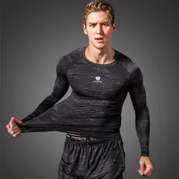 Dry Fit Compression Shirt Men Rashgard Fitness с длинными рукавами управляет спортзал футбольная майка спортивная одежда Sport Sport 220728