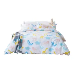 Capa de edredão de luxo 4pcs capa de golfinho travesseiro de almofada de algodão meninos meninos que rainha lenta cama de cama nobre palácio leito real