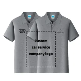 Camisa Polo Custom Personaliza com o próprio By Borderyer Digital Silk Printing for Men Roused Sleeve Top Summer Uniformes 220722
