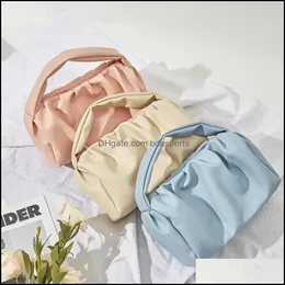 Bolsas de armazenamento Organização em casa Jardim japonês japonês bola de nuvem insere textura cor sólida coloração feminina bolsa tendência All-Match líquido Red Ha