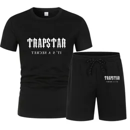 Trapstar marca designer conjunto de treino de basquete dos homens t camisa shorts define verão calças esportivas jogging streetwear haruku topos tshirt terno