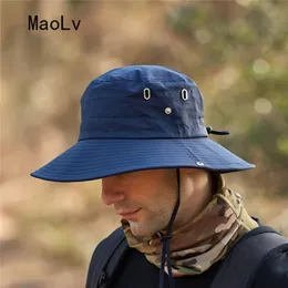 Men UV Anti Sun Hat Outdoor Fishing Climbing Hiking Sun Protection Summer Metal Breathable Fisherman Hat Short Brim Bucket Hat 220812