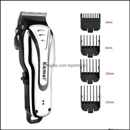 Hair Trimmer Care Styling -Werkzeuge Produkte Kemei1992 Powerf Electric Ladargable Clipper Low Rausch 3/6/10/1m Limited Comb verdrahtet oder drahtlos