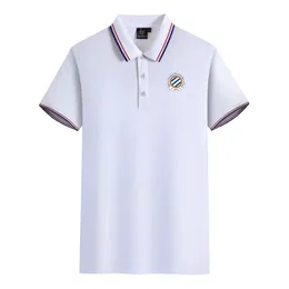 Montpellier HSC Polos masculinos e femininos de algodão mercerizado manga curta lapela respirável esportes camiseta logotipo pode ser personalizado