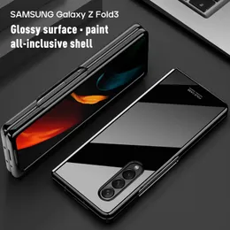 Moda Glosse de tinta de superf￭cie Casos celulares de celular para Samsung Galaxy Z Fold4 Fold 3 Z Fold2 Protect Tampa