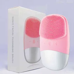 VIP LINK Facial Cleaning Brush Face Skin Care Tools Waterproof Silicone Electric Sonic Cleanser Beauty Massager220429