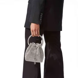 Evening Bags Handbags Woman New Sliver Luxury Elegant Shoulder Bags Full Diamond Small Crossbody bag Allmatch Messenger Fashion 220413
