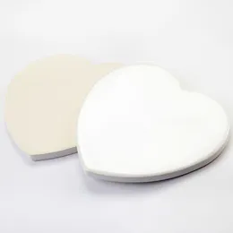 Almofadas sublimação em branco transferência de calor Diy Coaster de cerâmica montanha -russa em forma de coração personalizada