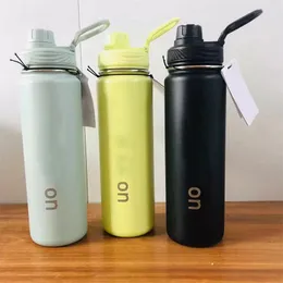 LL-0516 710 ml Wasserflasche, Vakuum, Yoga, Fitness, Flaschen, Strohhalme, Edelstahl, isoliert, Becher, Tassen mit Deckel, Wärmedämmung, Geschenkbecher