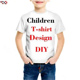 DIYパーソナライズされたデザインチルドレンS Tシャツ3DプリントP Oアニメ動物ユニコーンサメTシャツ男の子カジュアルTシャツTEE 220704