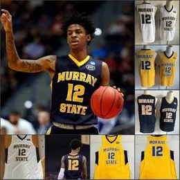 XFLSP Murray State Racers 12 JA Morant Jersey Temetrius Jamel Ovc Ohio Valley NCAA College Basketball usa a camisa da universidade S-XXXL