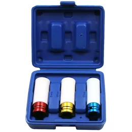 3PCSSet ärmar 171921mm Bildäck Skydd Vägg Deep Impact NUT Legering Hjul Socket Red Blue Yellow Y200323