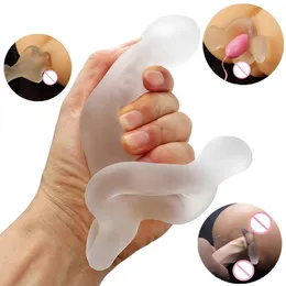 Strapon de plugue de bunda macia para casais lésbicas Masturbação Hollow anal pênis masculino vibrador inserir brinquedos sexy para homens