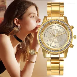 Wristwatches Women's Watch Fashion Luxury Gold Stainless Steel Ladies Wrist Women Bracelet Female Clock Zegarek Damski 2022