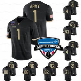 A3740 Custom Army Black Knights Trikot 2021 Armed Forces Bowl Champions NCAA Football Jabari Laws Tyrell Robinson Arik Smith Cole Talley Tyhier