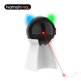 HamshMoc Smart Laser Pointer Cat Toy Automatic Robot For Play Game Interactive Toys Cats Electronic Rechargeable Usb Teaser 220510