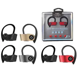 Toppkvalitet W2 Bluetooth Sport In-Ear hörlurar Trådlösa hörlurar Öronkrok Sport Standardkonfiguration G5 Headsets Earbud 5hr