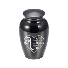 70x45mm Anpassa Pendant Heart Dog Cat Paw Pattern Cremation Urn Funeral Urns For Ashes Memorial Keepsake - I Have You in My Heart