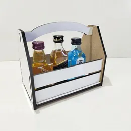 Сублимация пустая корзина для пикника деревянная индивидуальность напиток напитки виски для хранения теплопередачи Mdf небольшая корзина B6
