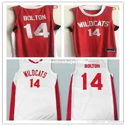 Retro #14 Zac Efron Troy Bolton East High School Wildcats Basketball Jerseys Отказы Мужские сшиты на заказ любое число